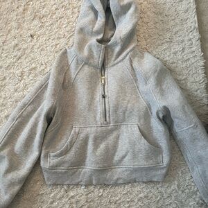 Lululemon Grey Scuba Half-Zip Hoodie